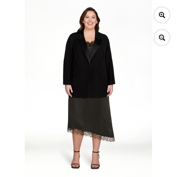 Scoop NYC Women’s Black Tuxedo Blazer Size Medium NWT - Picture 5 of 8